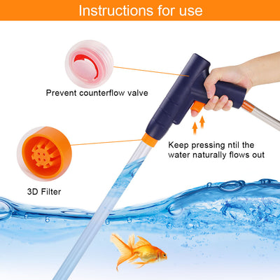Cambiador de Agua para Acuarios con Bomba de Limpieza de Sustrato - Image 10