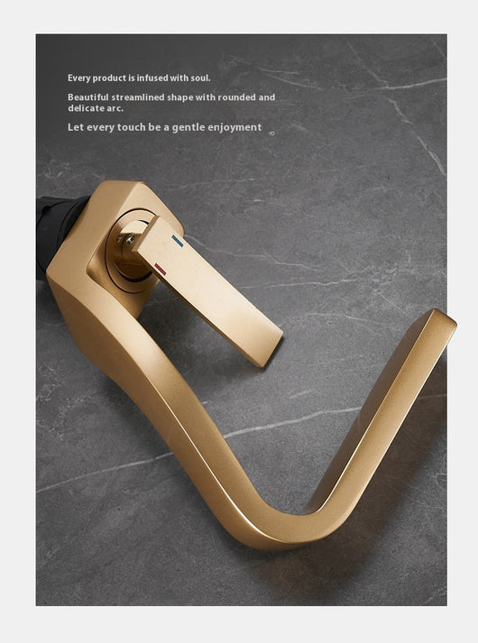 Grifo de Lujo Dorado con Cascada para Lavamanos - Agua Fría y Caliente - Image 31