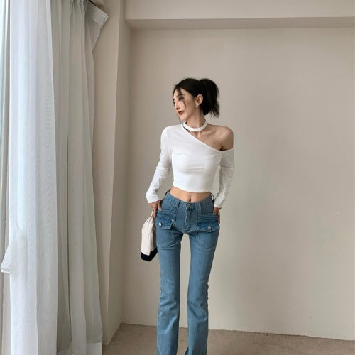 Jeans Cintura Alta Slim Recto con Botones y Caída Elegante - Image 4
