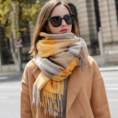 Bufanda Escocesa con Flecos de Lana Pura - Estilo Británico Clásico - Image 12