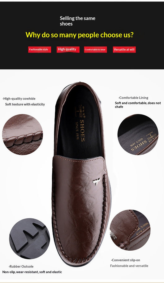 Zapatos Casuales de Cuero Transpirable para Hombre con Suela Suave - Image 9