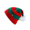 Gorro Navideño Infantil de Lana Tejida a Rayas