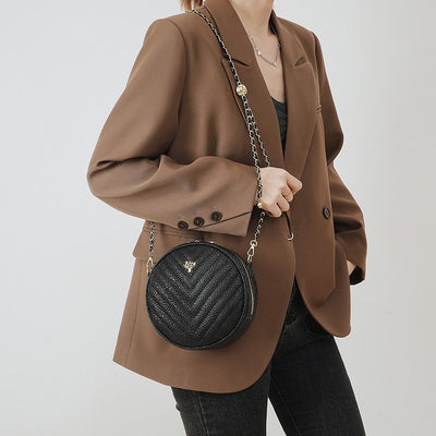 Bolso Redondo Pequeño con Cadena Elegante - Image 10