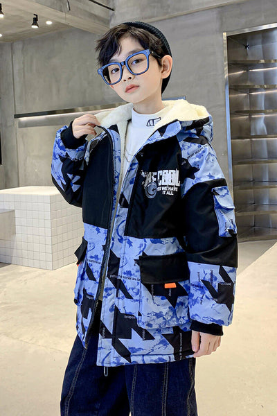 Parka Infantil Camuflaje con Forro de Terciopelo para Niños Medianos y Grandes - Image 10
