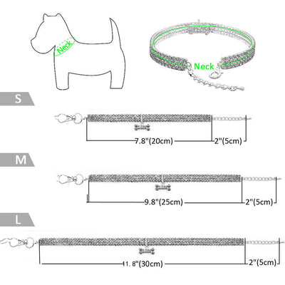 Collar de Diamantes Multicolor para Perros y Gatos - Collar Elástico Ornamental - Image 8