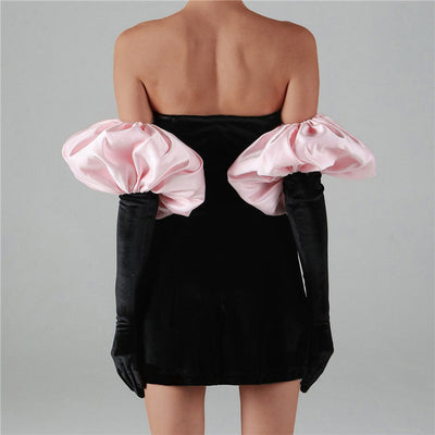 Vestido Ajustado con Detalle Envuelto en el Pecho - Image 5