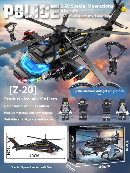 Helicóptero SWAT de Policía - Bloques de Construcción Educativos para Niños - Image 7