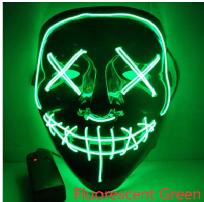 Máscara de Terror Halloween con Luz LED Fluorescente - Image 19