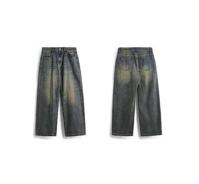 Pantalones Vaqueros Rectos Baggy con Detalles Vintage y Efecto Gastado - Image 12