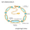 18k Dorado-Plated Summer Beach-Estilo Light-Luxury Anklet Foot Jewelry Azul Zircon S012