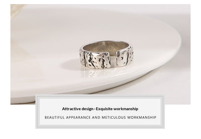 Anillo Vintage para Hombre con Textura de Piedra y Acabado Envejecido - Image 12