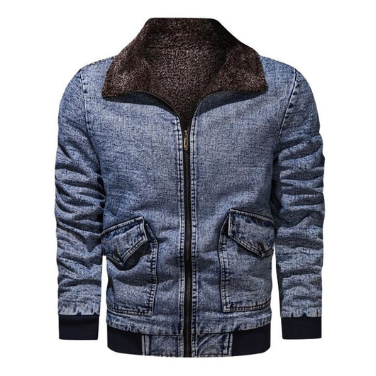 Chaqueta Denim Acolchada Oversize para Hombre Talla Grande - Image 6