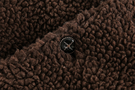 Abrigo de Lana de Cordero Estilo Retro Americano Unisex - Image 19