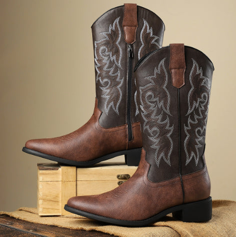 Bota Retro Alta con Bordado para Hombre - Image 11