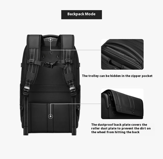 Mochila Trolley Expandible de Gran Capacidad para Viajes de Negocios - Image 34