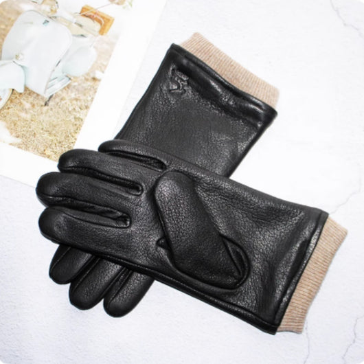 Guantes de Motociclista en Cuero Genuino Ante y Gamuza para Hombre - Image 5
