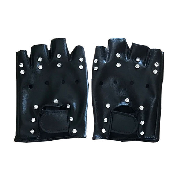 Guantes de Ciclismo Infantiles Medio Dedo PU Sports