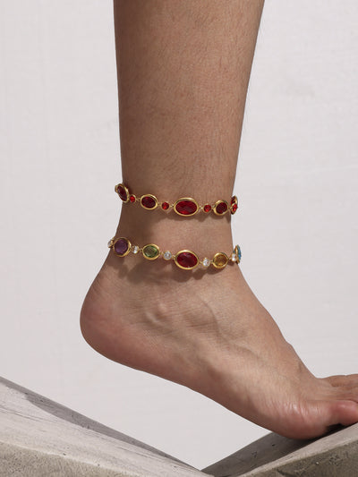 Pulsera de Tobillo Dorada 18k Lujo Playa - Joyería Elegante para Pie - Image 29