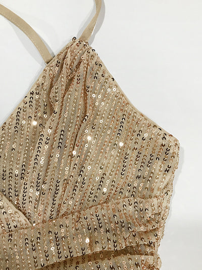 Vestido de Lentejuelas con Cortes Cruzados - Elegancia Vacacional para Mujer - Image 13