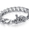 Men's Trendy Sterling Plateado Vintage Skull Bracelet 18cm