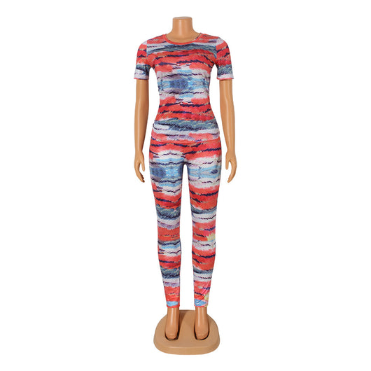 Conjunto de Dos Piezas: Camiseta de Seda de Leche con Estampado Digital - Image 8