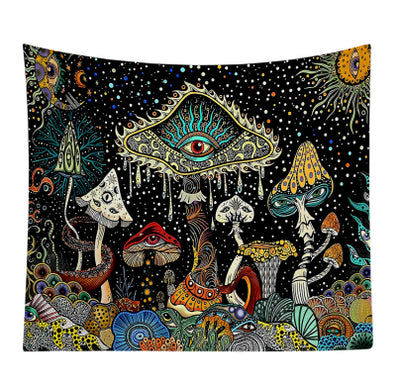 Tapiz de Poliéster con Diseño de Hongos y Calavera para Dormitorio - Image 10