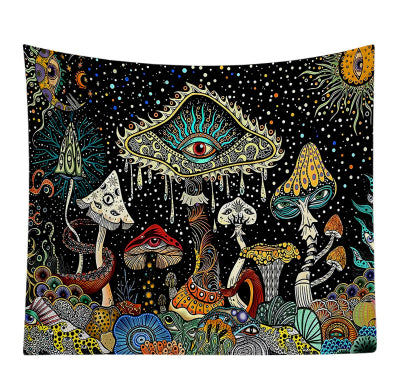 Tapiz de Poliéster con Diseño de Hongos y Calavera para Dormitorio - Image 10