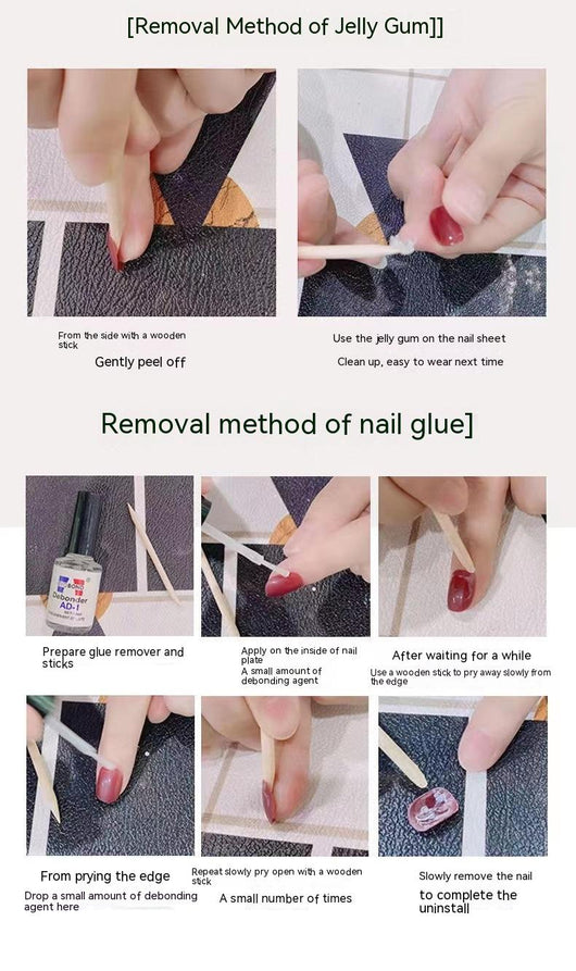 Parches de Uñas Removibles Impermeables - Diseño Hot Girl Acabado Oscuro - Image 11