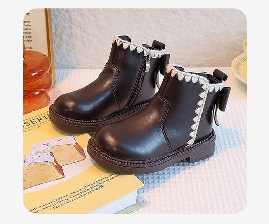 Botas de Cuero para Niñas con Forro de Terciopelo y Suela Flexible - Image 22