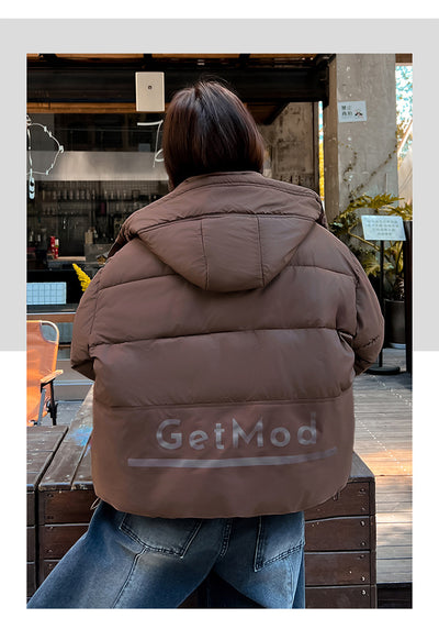 Chaqueta Acolchada de Algodón con Letras Bordadas y Costuras - Image 14