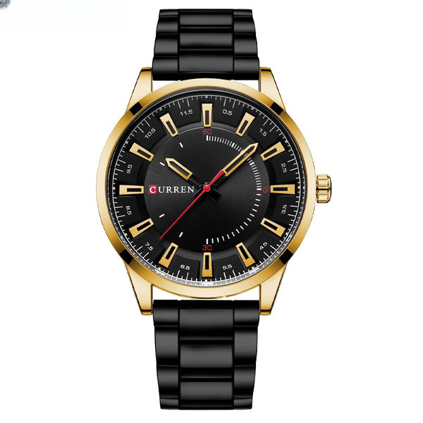 Reloj de Negocios para Hombre con Correa de Acero Inoxidable Resistente al Agua