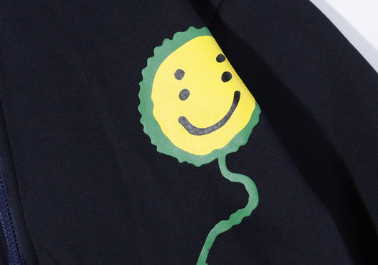 Sudadera con Capucha y Cierre de Hoja de Cáñamo 3D Smiley - Image 16