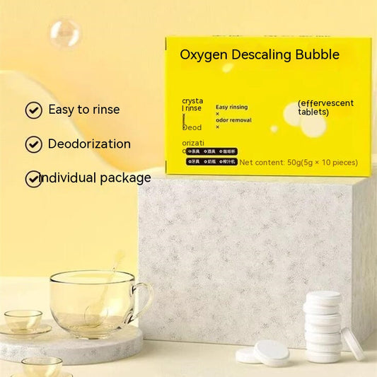 Tabletas Efervescentes de Oxígeno Activo para Limpiar Vajilla y Eliminar Manchas de Té
