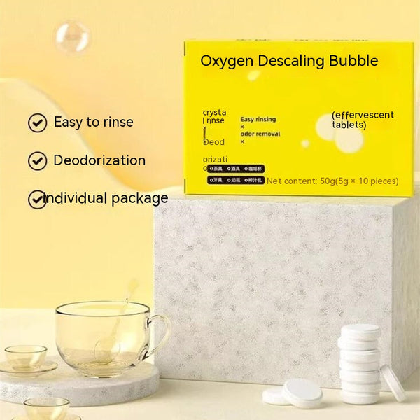 Tabletas Efervescentes de Oxígeno Activo para Limpiar Vajilla y Eliminar Manchas de Té