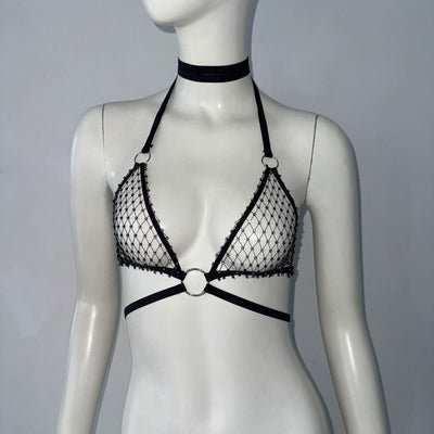 Top Bandage Strass Fishnet - Elegancia y Brillo - Image 13