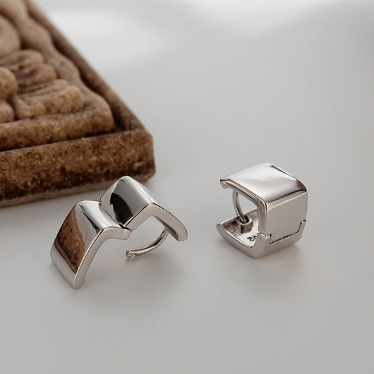Aretes de Plata 925 Cuadrados Anchos - Joyería Elegante - Image 9