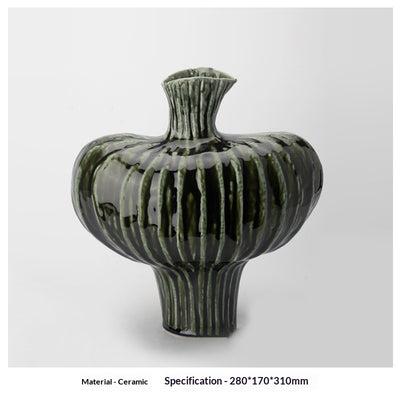 Florero de Cerámica Vintage Wabi-Sabi con Diseño Artesanal Texturizado - Image 25