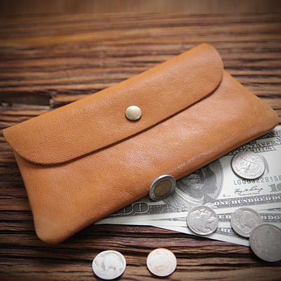 Billetera Retro de Cuero Genuino para Hombre - Ultradelgada y Artesanal - Image 6