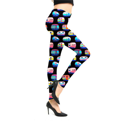 Leggings Estampado Graffiti Cartoon Abstracto Europeo y Americano para Mujer - Image 6