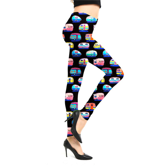 Leggings Estampado Graffiti Cartoon Abstracto Europeo y Americano para Mujer - Image 6