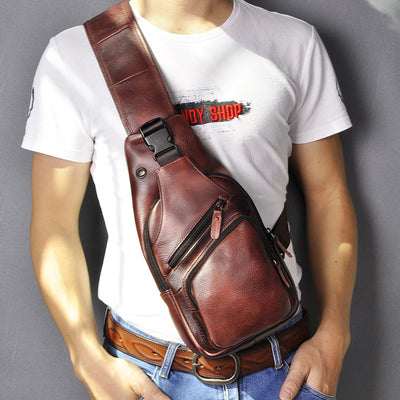 Bolsa de Pecho en Cuero Genuino para Hombre - Image 22