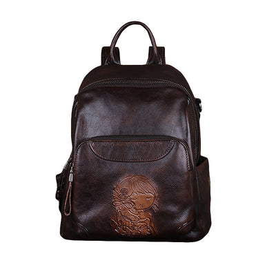 Mochila Retro de Cuero Genuino Multipropósito - Image 6
