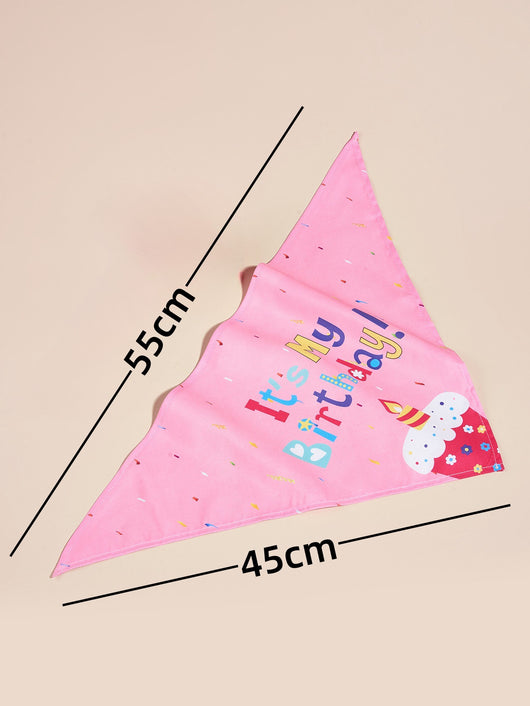 Babero Triangular Estampado con Diseño de Perrito para Cumpleaños - Image 9