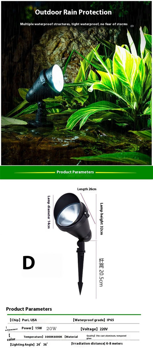 Reflector LED Empotrable para Paisajismo Exterior Resistente al Agua - Image 14