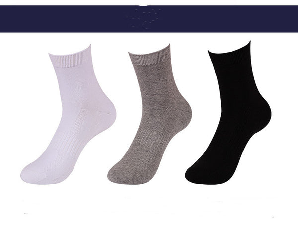 Calcetines Ejecutivos de Algodón Peinado para Hombre - Medianos Negros Otoño Invierno - Image 5