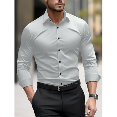 Camisa Casual Ejecutiva de Manga Larga en Tono Pigmentado - Image 13