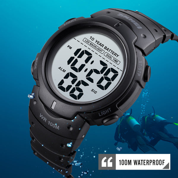 Reloj Deportivo LED Multifuncional Impermeable con Luz Nocturna