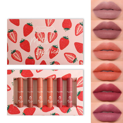 Set de 6 Brillos Labiales Sabor Fresa con Fórmula Antiadherente - Image 2