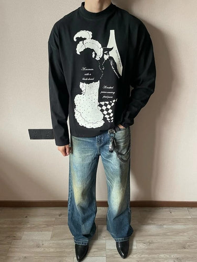 Playera Suelta de Algodón Puro para Hombre y Mujer - Manga Larga Primavera Otoño - Image 13