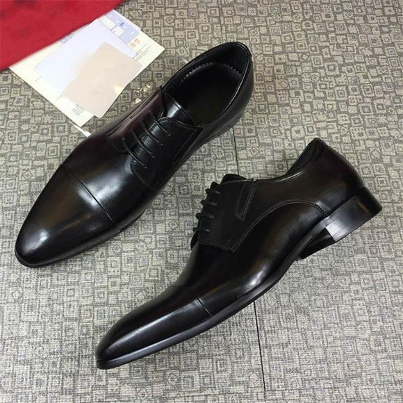 Sapatos Sociais Executivos de Bico Fino - Estilo Britânico Premium